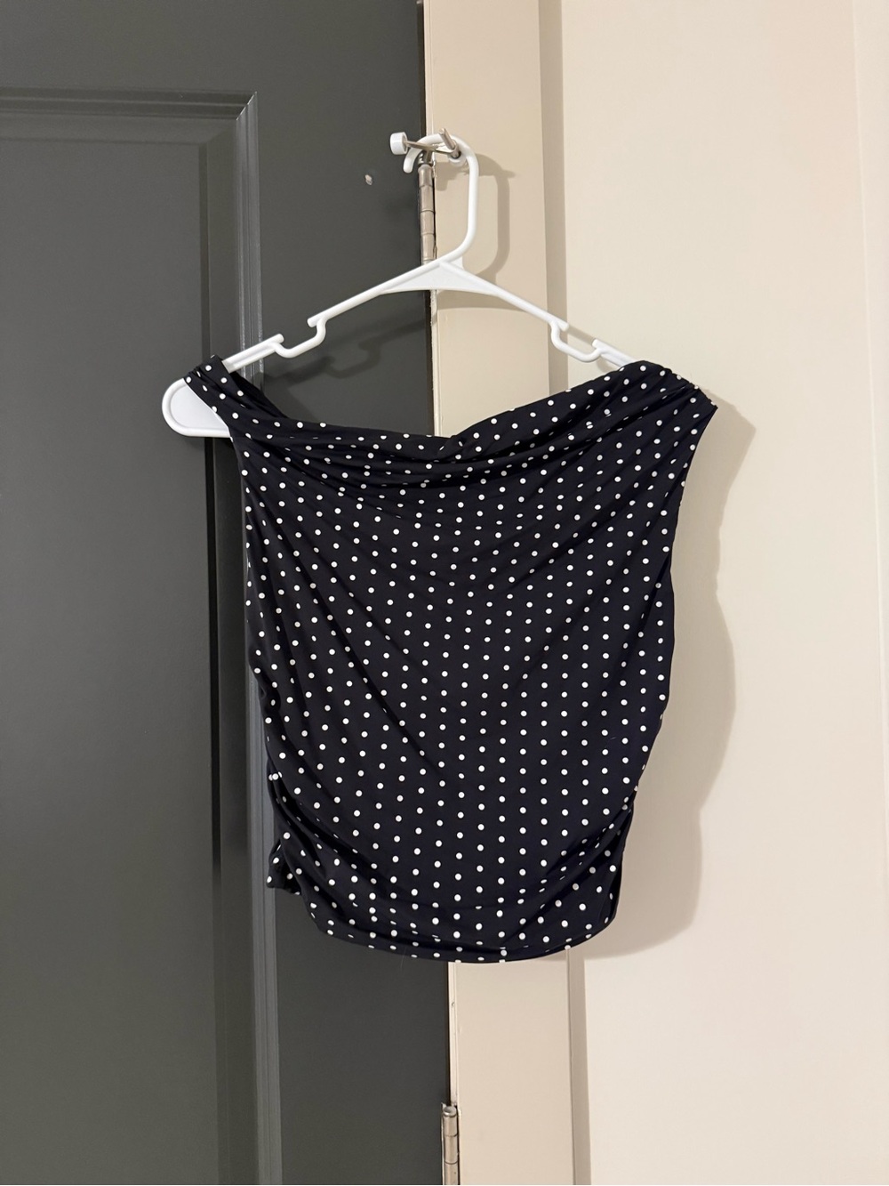 Black Polka Dot Women's Top